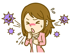 咳が出る女性